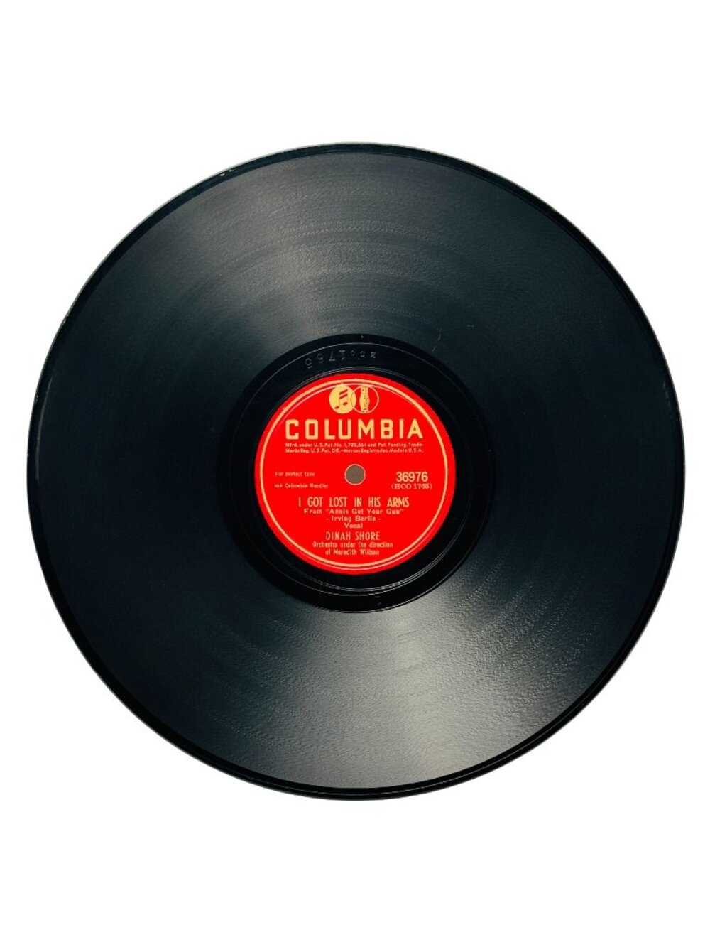 Dinah Shore I Got Lost In His Arms 10 Inch Shellac 78 RPM Columbia 36976 VG+